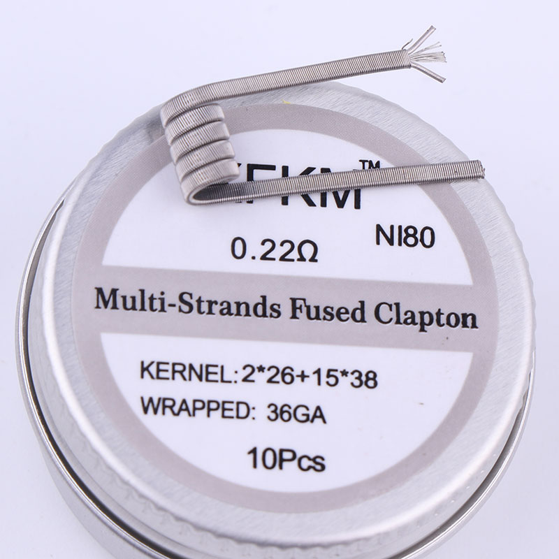 Clapton Wire Pre Built - ใหม่ XFKM 10ชิ้น/กล่อง NI80ความหนาแน่นสูง Clapton ที่สร้างไว้ล่วงหน้าขดลวด