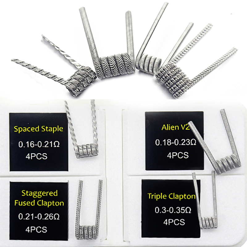 Clapton Wire Pre Built - 16pcs NI80 Fused Clapton ที่สร้างไว้ล่วงหน้า COIL