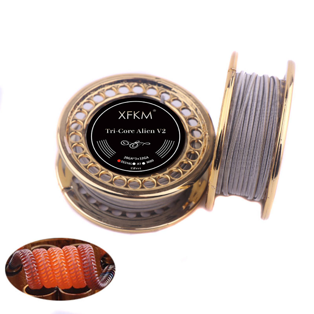 XFKM 5M/ม้วน NI80/A1/SS316L Al - Clapton Wire Pre Built บทวิจารณ์และราคา