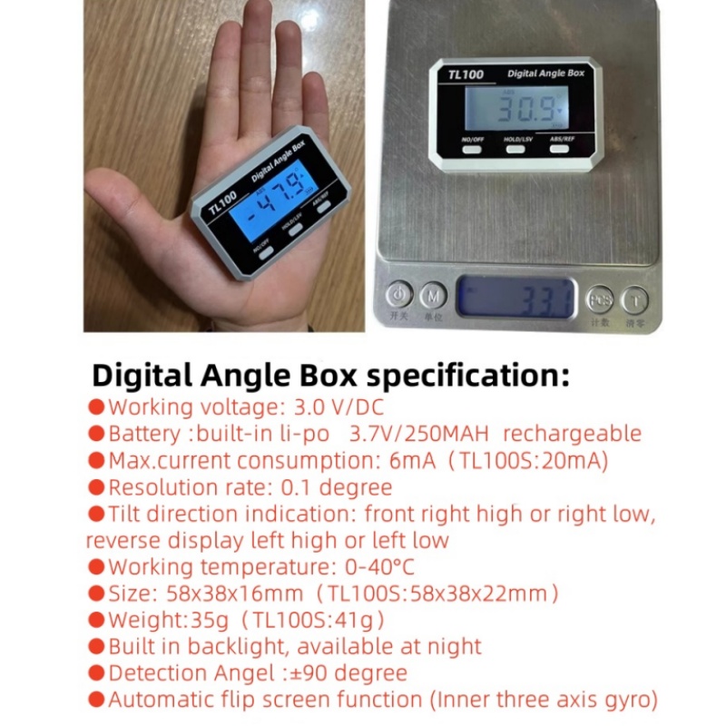 เครื่องวัดมุมในแนวนอนเครื่องวั - Battery Case Storage บทวิจารณ์และราคา